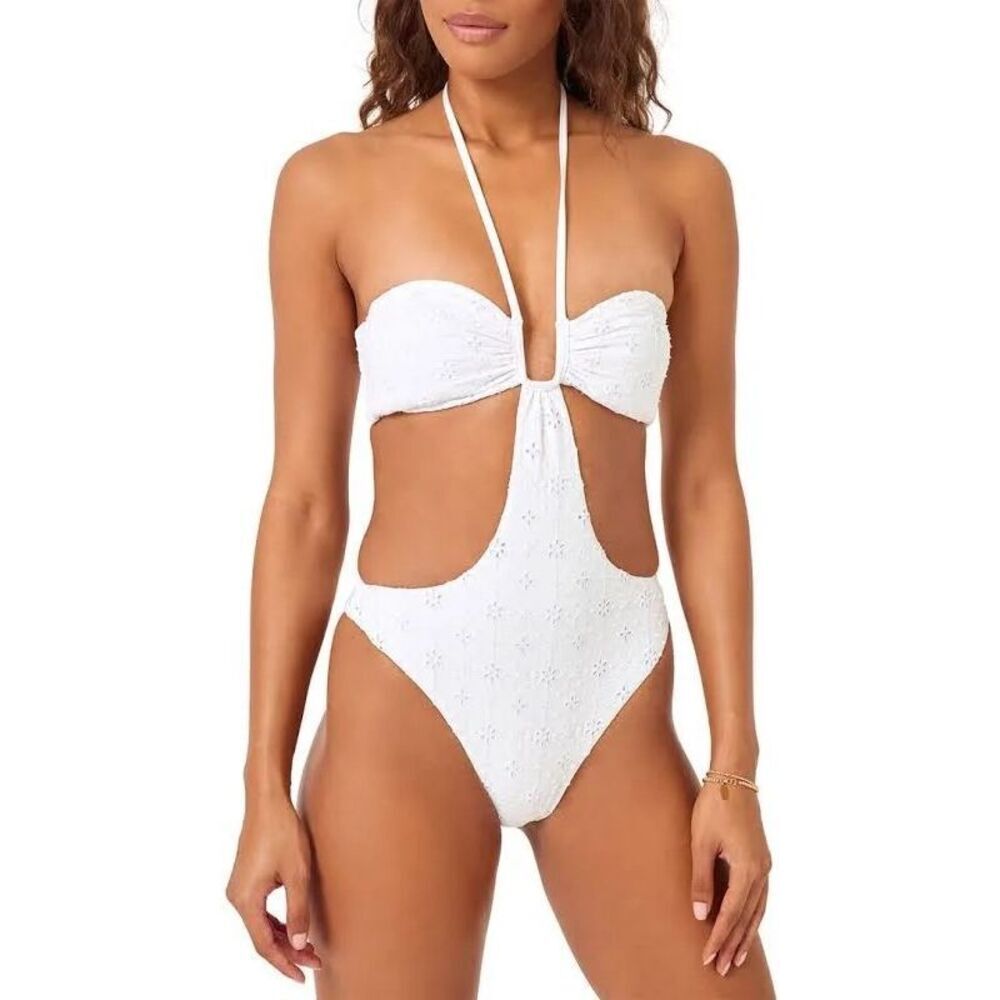 L*Space Marina One-Piece Bitsy Swimsuit Large LSPACE